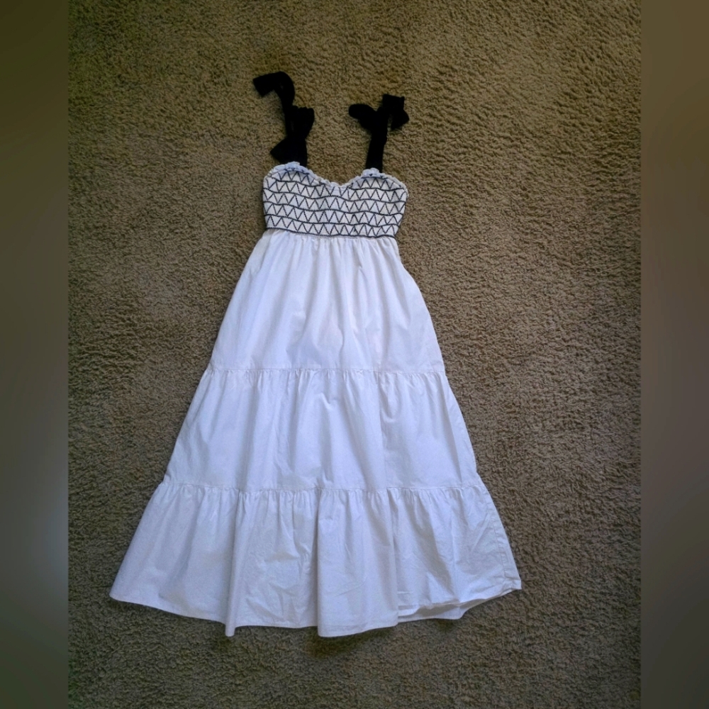 White and Black  Dress
